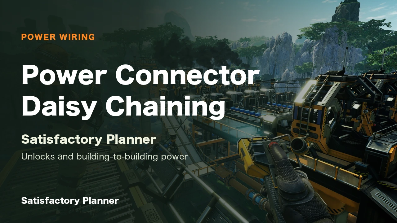 Official Press Kit gameplay showing machinery and power lines across a factory. The cover title is editorial.